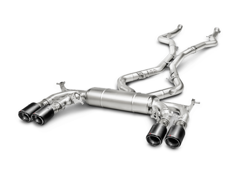Akrapovic 15-17 BMW X5M (F85) Evolution Line Cat Back (Titanium) w/ Carbon Tips (view 2)
