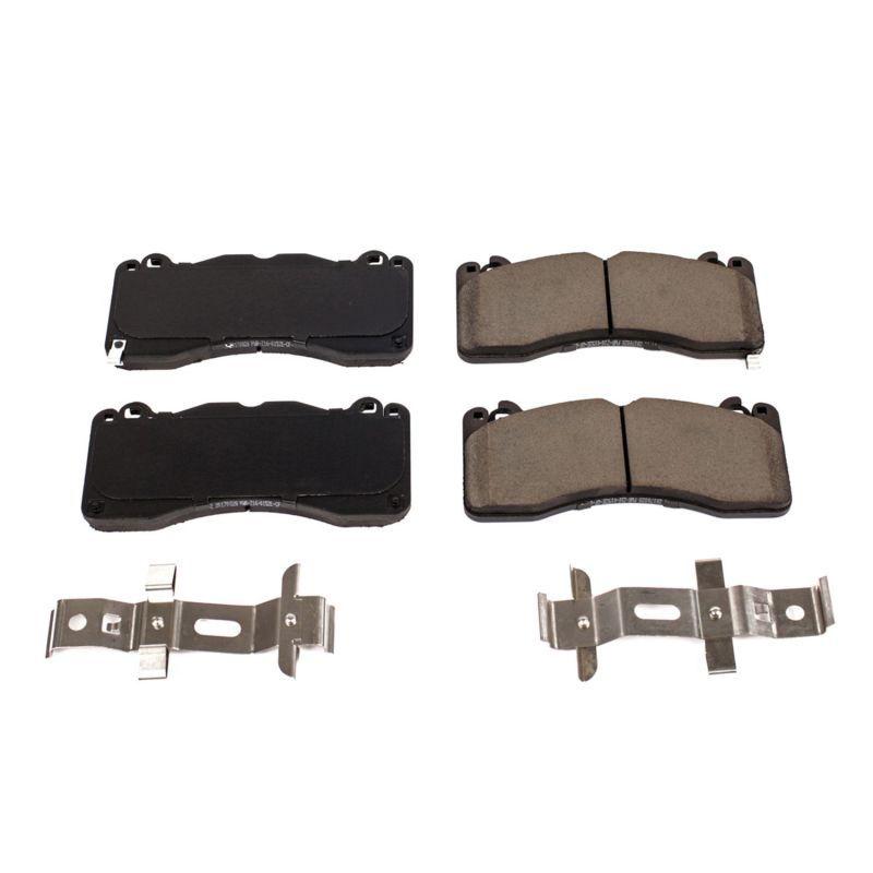 Power Stop 15-19 Ford Mustang Front Z17 Evolution Ceramic Brake Pads w/Hardware Main image