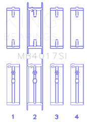 King Engine Bearings GM 231 (3800) V6 (Size STD) Main Bearing Set