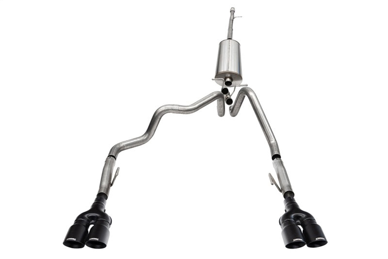 Corsa 2022-2024 Chevrolet Silverado 1500 Cat-Back Dual Rear Exit with Twin 4in Black Tips Secondary image