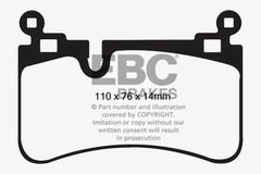 EBC 08-13 Mercedes-Benz C63 AMG (W204) 6.2 Bluestuff Rear Brake Pads