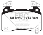 EBC 14+ Cadillac CTS Vsport 3.6 Twin Turbo Redstuff Front Brake Pads (view 4)