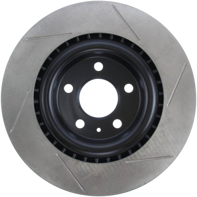 StopTech Power Slot 12-13 Audi A6 Quattro/11-12 A7 Quattro / 10-13 S4 Rear Right Slotted Rotor (view 11)