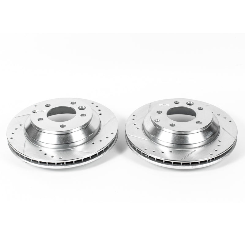Power Stop 07-15 Audi Q7 Rear Evolution Drilled & Slotted Rotors - Pair (view 2)