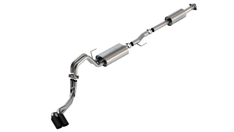 Borla F-150 2021 5.0L 4dr CC SB EC STB Lariat/KR/Pltnm/LTD 3/2.25 DSE Cat-Back Touring BLK CHR Tips (view 4)