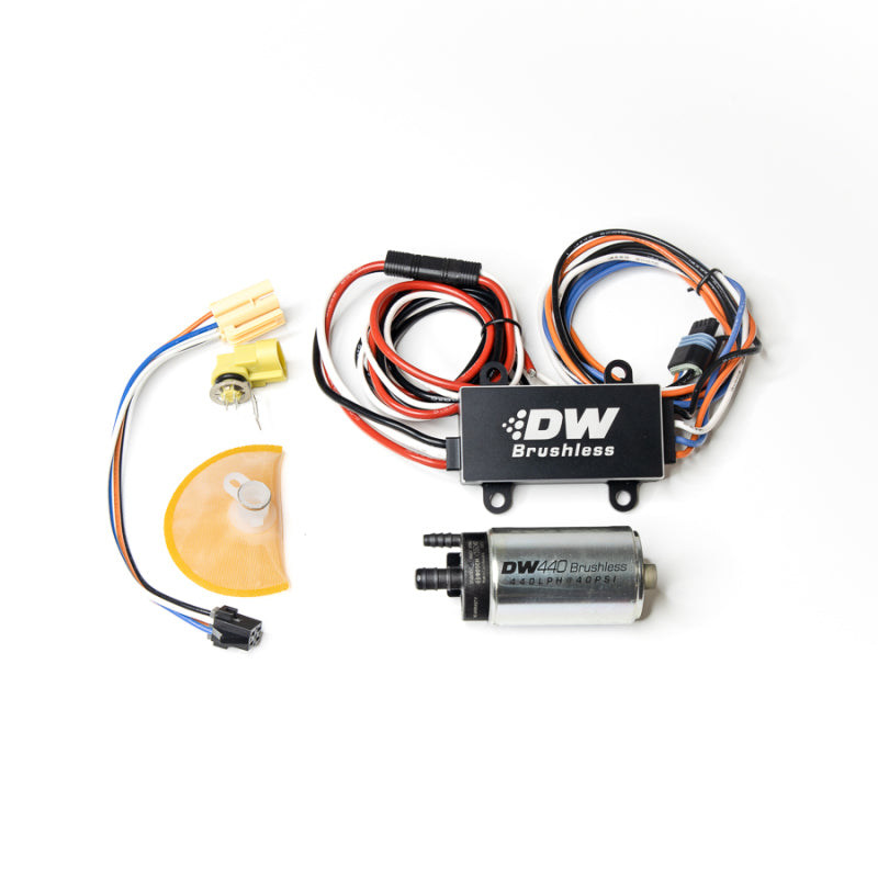 DeatschWerks DW440 440lph Brushless Fuel Pump Single/Dual Controller & Install 99-04 Ford Mustang GT Main image