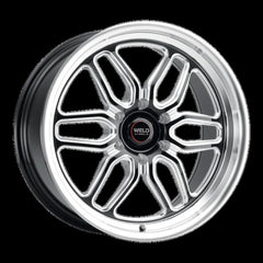 Weld Laguna 6 Drag 17x11in / 6x127 BP / ET36 / BS 7.375 Gloss BLK MIL DIA 78.1