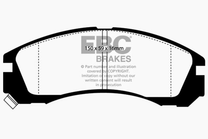 EBC 91-96 Dodge Stealth 3.0 2WD Redstuff Front Brake Pads (view 5)