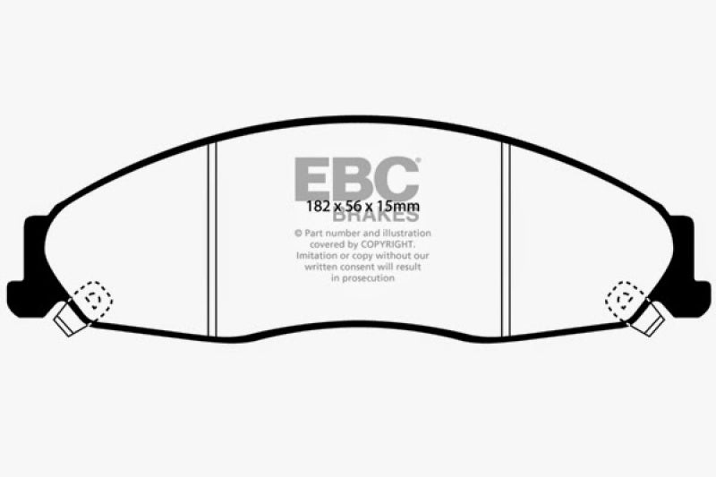 EBC 02-05 Cadillac CTS 2.6 Redstuff Front Brake Pads (view 5)