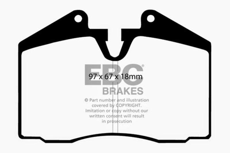 EBC 89-95 Ferrari 348 3.4 Bluestuff Front Brake Pads (view 5)