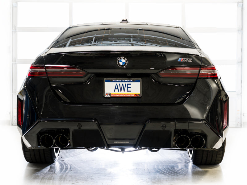 AWE Tuning BMW G90/G99 M5 Track Edition Cat-Back Exhaust - Diamond Black Tips (view 18)