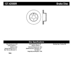 StopTech 06-07 350Z / 05-07 G35 / 06-07 G35X SportStop Slotted & Drilled Rear Right Rotor