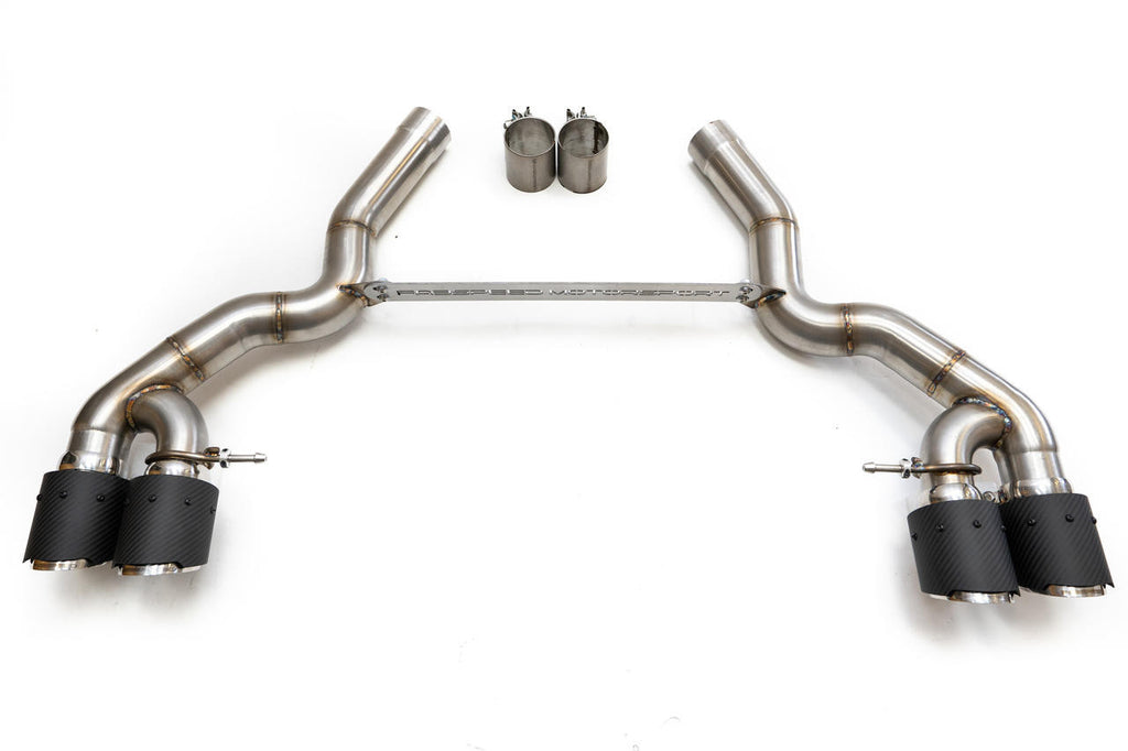 Fabspeed BMW M5 F90 Muffler Bypass Pipes with Quad Style Tips