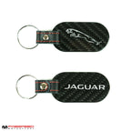 Fabspeed Jaguar Cat & Script Carbon Fiber Keyring