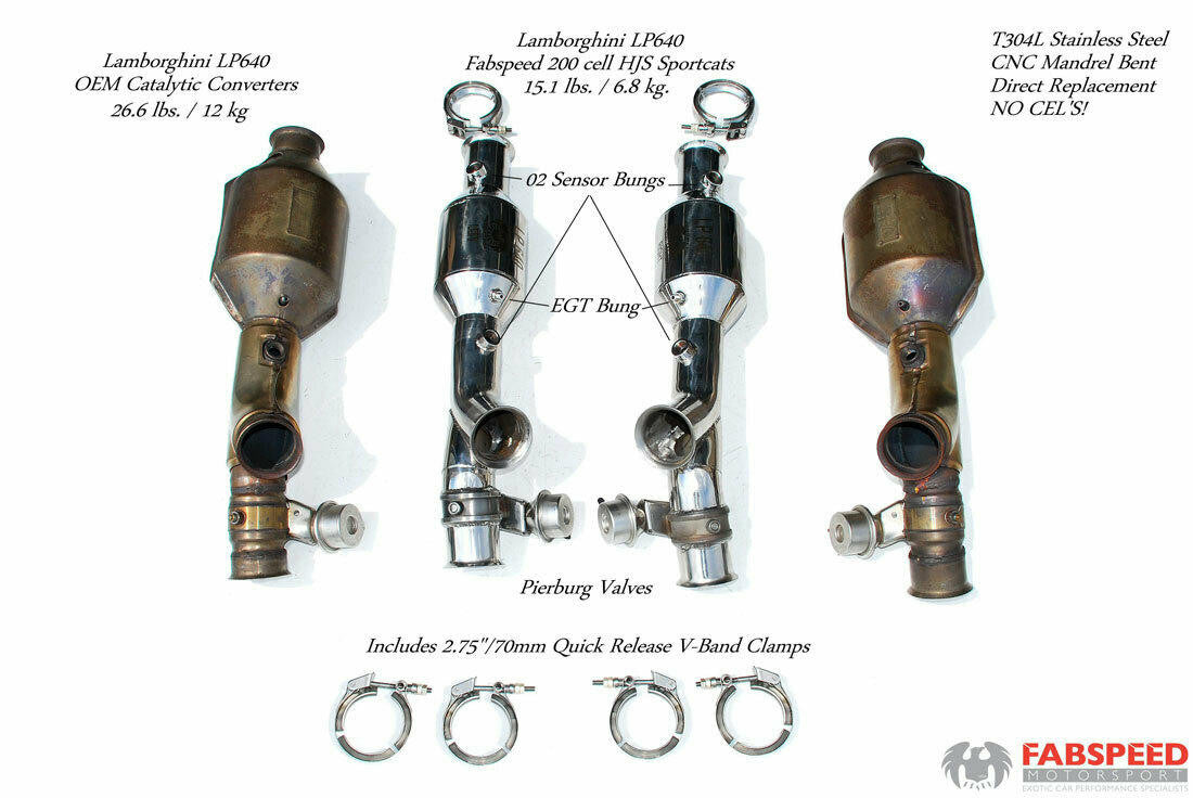 Fabspeed Lamborghini Murcielago Primary Sport Catalytic Converters (2001-2010) Secondary image