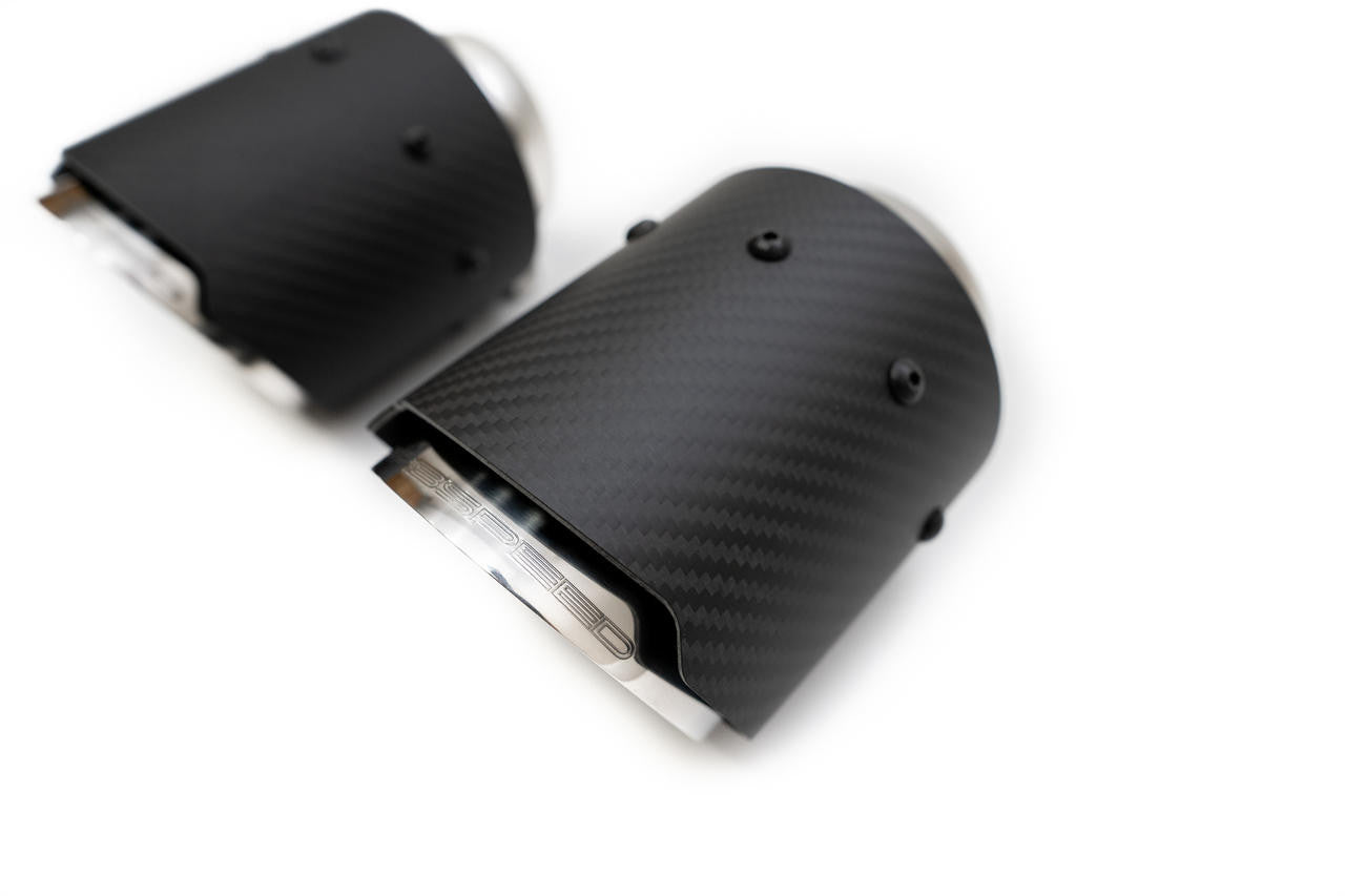 Fabspeed McLaren 570S / 570GT / 540C Deluxe Bolt-On Dual Carbon Fiber Tips Secondary image