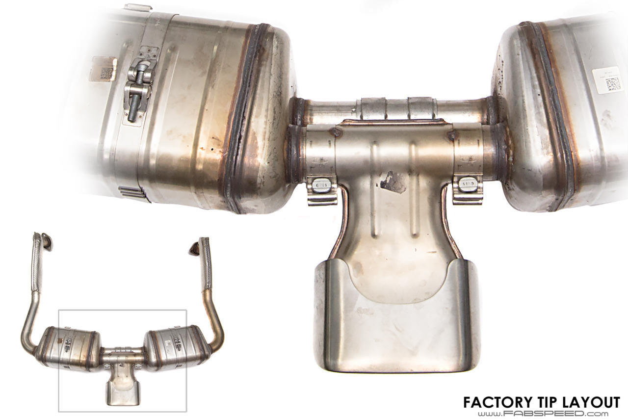 Fabspeed Porsche 718 Boxster/Cayman Maxflo True X-Pipe with Dual Tips (2017+) Secondary image