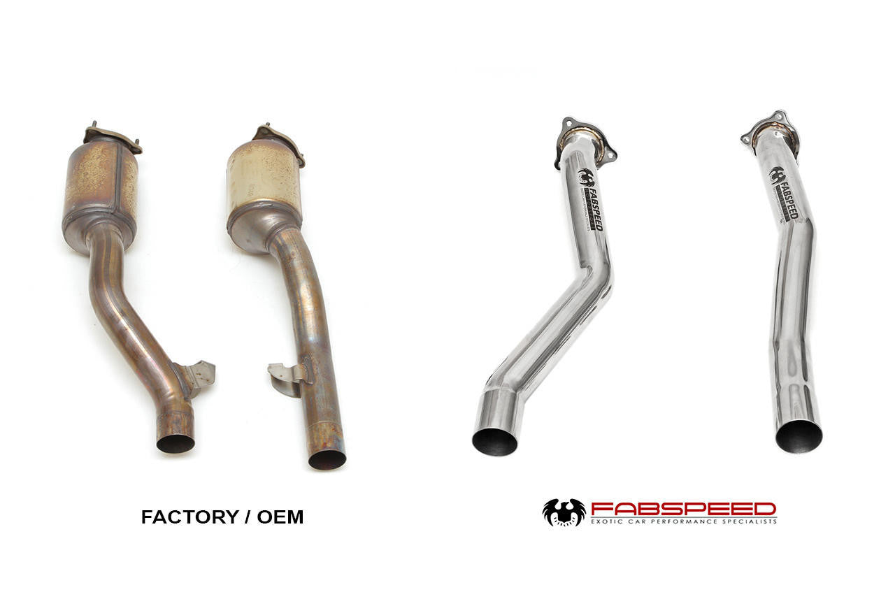 Fabspeed Porsche 958.2 Cayenne S E-Hybrid Secondary Competition Link Pipes (2015-2018) Secondary image