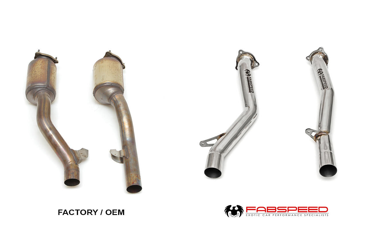 Fabspeed Porsche 958.2 Cayenne Turbo / Turbo S Secondary Competition Link Pipes (2015-2018) Secondary image