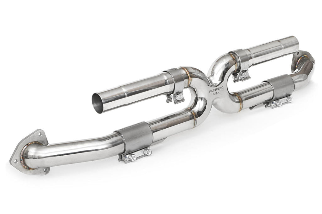 Fabspeed Porsche 991 Carrera Center Muffler Bypass X-Pipe (Non-Valved Exhaust)(2012-2016)