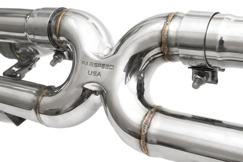 Fabspeed Porsche 991 Carrera Valved Center Muffler Bypass X-Pipe (Valved Exhaust Only) (2012-2016)