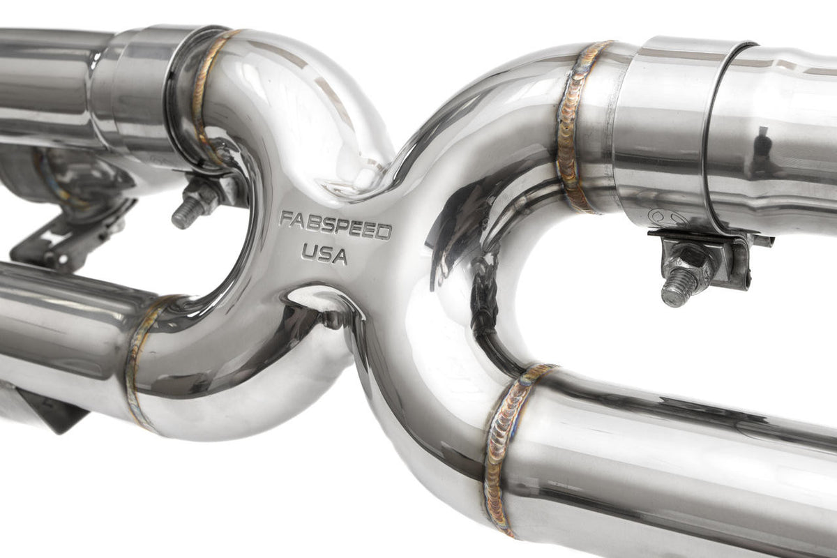 Fabspeed Porsche 991 Carrera Valved Center Muffler Bypass X-Pipe (Valved Exhaust Only) (2012-2016)