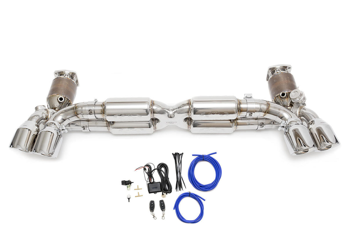 Fabspeed Porsche 991 Turbo / Turbo S Valved Supersport X-Pipe Exhaust System (2013-2016) Main image