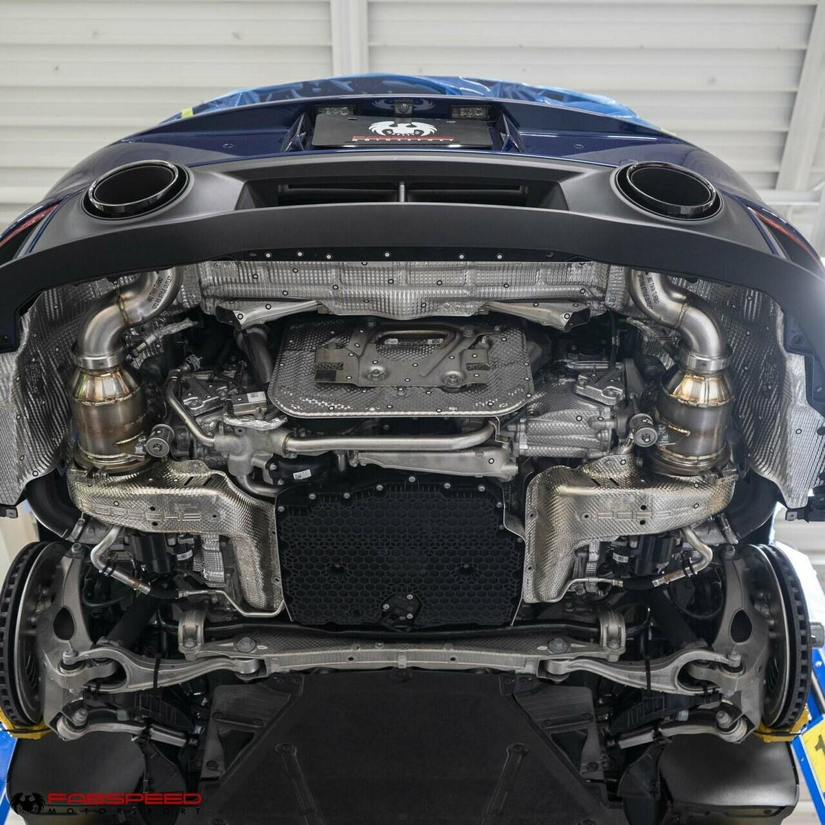 Fabspeed Porsche 992 Carrera Sport Catalytic Converters with GT2RS Style Outlets (2021+)