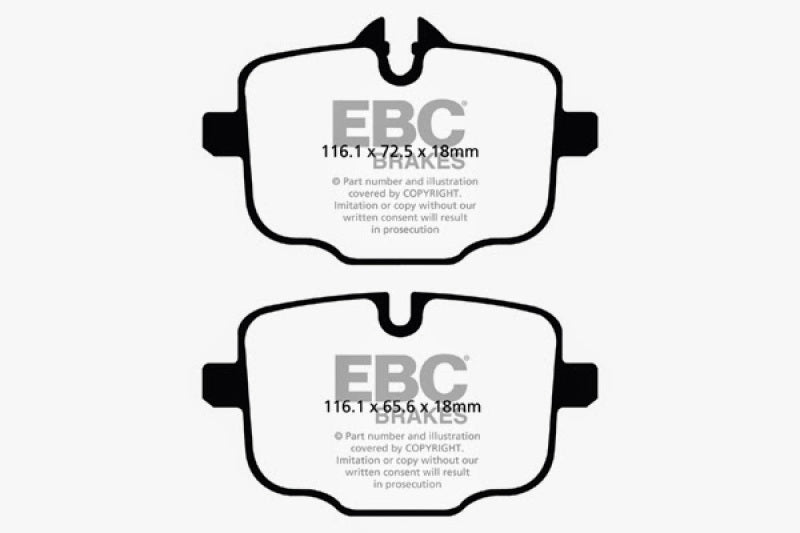 EBC 2021+ BMW M3/M4 3.0TT (G80/G82/G83) Bluestuff Rear Brake Pads (view 3)