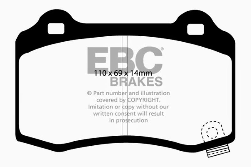 EBC 04-05 Cadillac CTS-V 5.7 Bluestuff Rear Brake Pads (view 5)