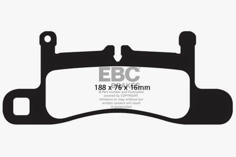 EBC 11+ Porsche Cayenne 3.0 Supercharged Hybrid Bluestuff Rear Brake Pads (view 5)