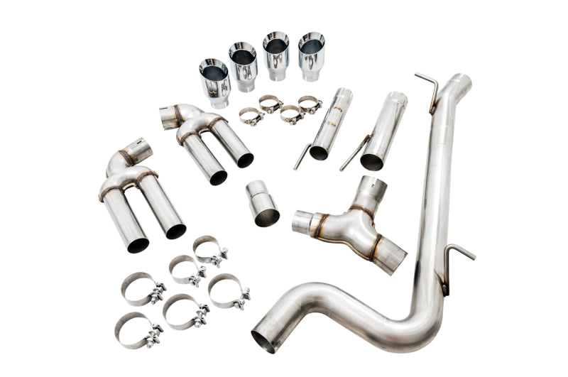 AWE Tuning Audi 8V S3 Track Edition Exhaust w/Chrome Silver Tips 102mm (view 5)