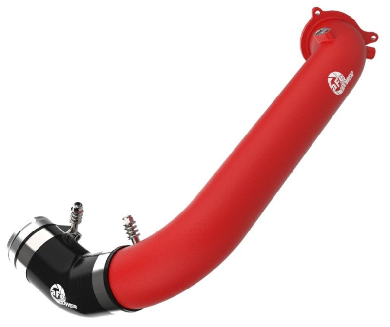 aFe BladeRunner Red 2-3/4in Aluminum Charge Pipe 2021 Toyota Supra GR (A90) I4-2.0L (t) B48 (view 9)