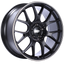 BBS CH-R 20x9.5 5x114.3 ET40 CB66 Satin Black Polished Rim Protector Wheel