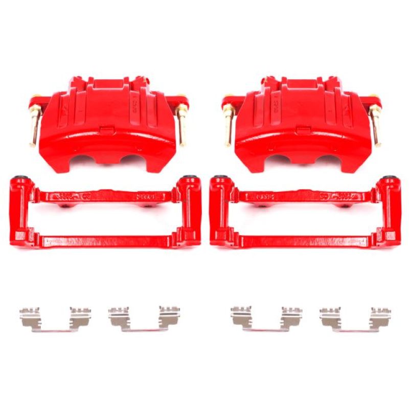 Power Stop 05-11 Chrysler 300 Front Red Calipers w/Brackets - Pair Main image