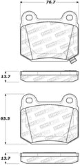 StopTech 03-06 Mitsubishi Lancer Sport Brake Pads w/Shims and Hardware - Rear