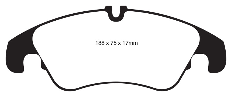 EBC 11 Audi A6 2.0 Turbo Redstuff Front Brake Pads (view 13)