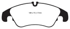 EBC 11 Audi A6 2.0 Turbo Redstuff Front Brake Pads (view 13)