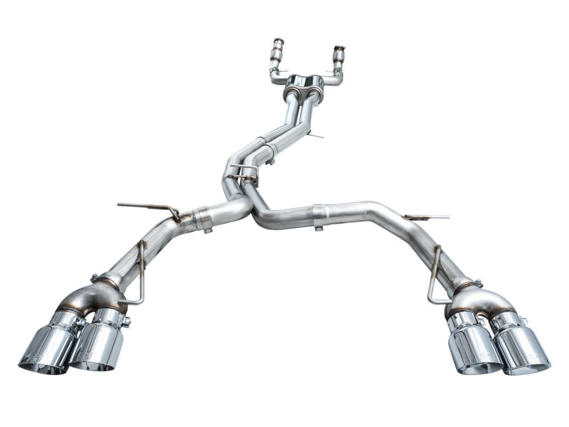 AWE Tuning 19-23 Audi C8 S6/S7 2.9T V6 AWD Track Edition Exhaust - Chrome Silver Tips (view 15)