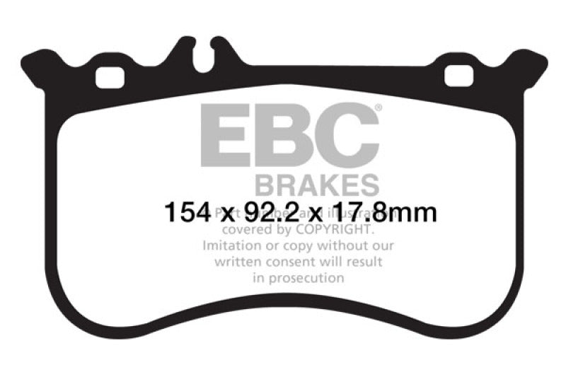 EBC 10-11 Mercedes-Benz CL550 5.5 AMG Sport Pkg Yellowstuff Front Brake Pads (view 5)