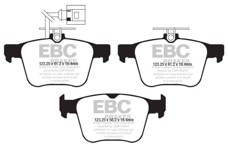 EBC 2018 Audi TT Quattro Redstuff Rear Brake Pads (view 3)