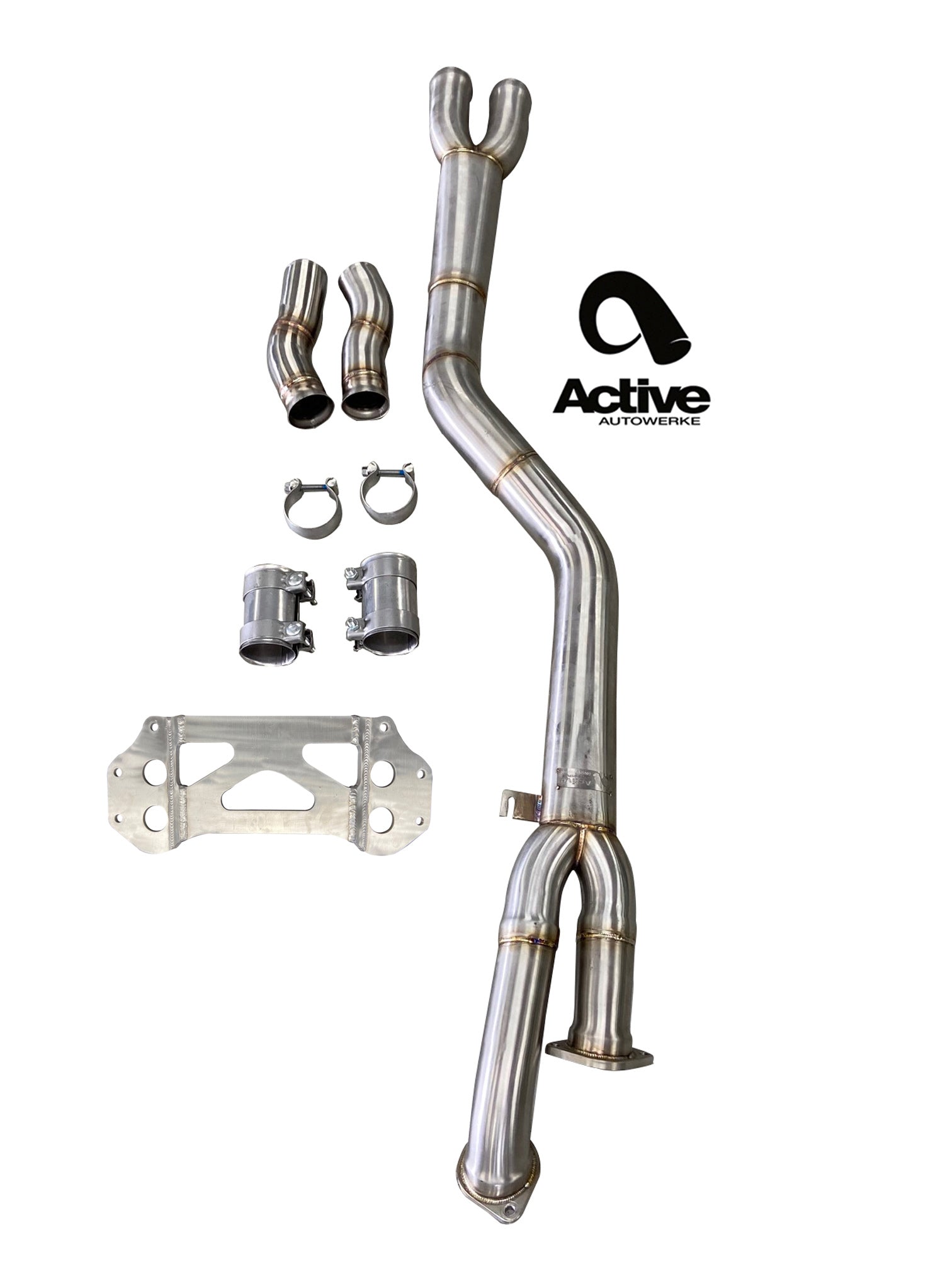 Active Autowerke G80/G82 M3/M4 Signature single mid-pipe with G-brace Secondary image