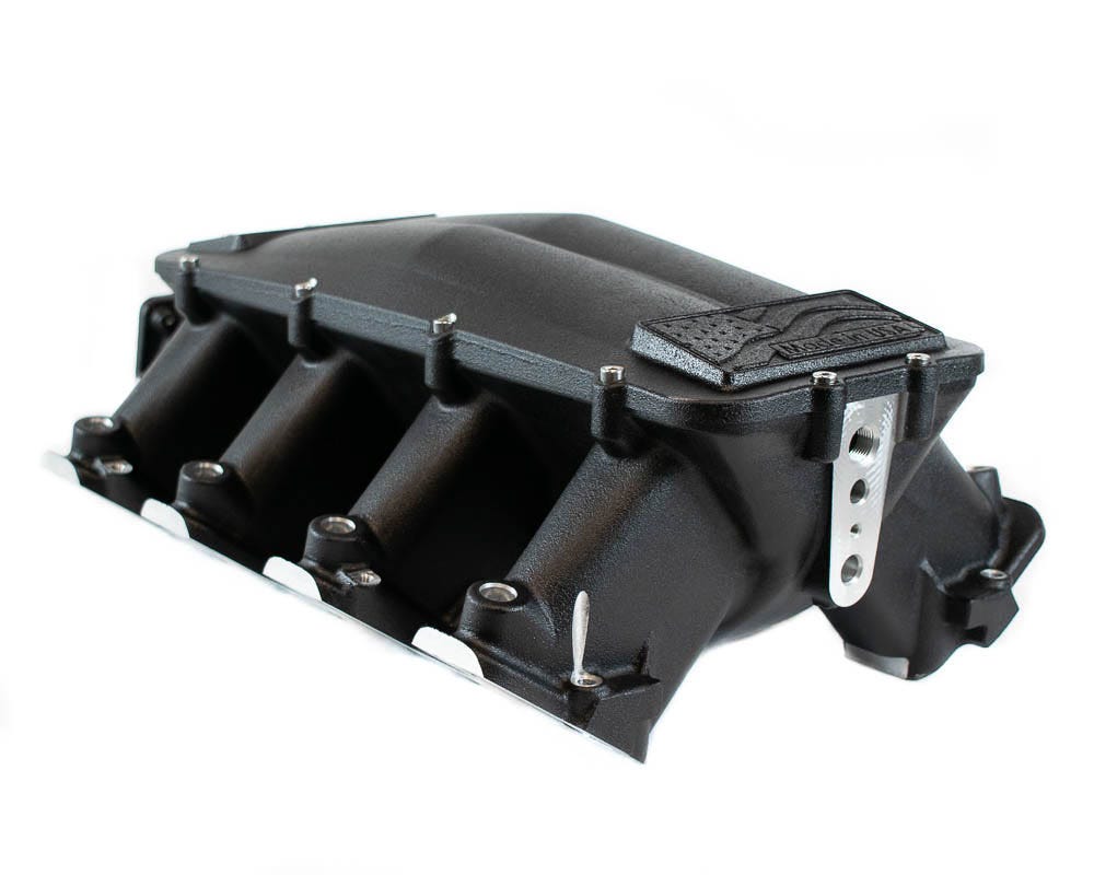 BTR EQUALIZER 1 INTAKE MANIFOLD - CATHEDRAL PORT - BLACK POWDER COAT - IMA-01-BLK