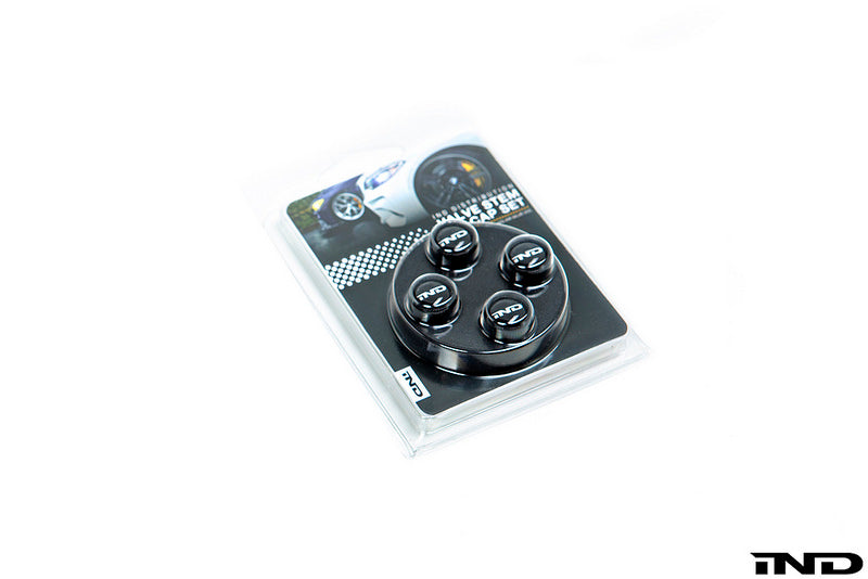 IND Logo Black Valve Stem Cap Set Secondary image
