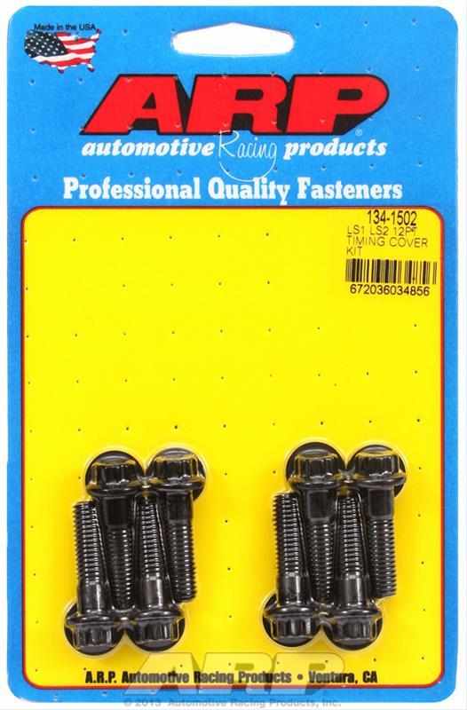 ARP LS TIMING COVER BOLT KIT - 12 POINT - BLACK OXIDE STEEL - 134-1502