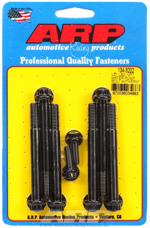 ARP LS WATER PUMP BOLT KIT W/ THERMOSTAT BOLTS - 12 POINT - ARP 134-3202