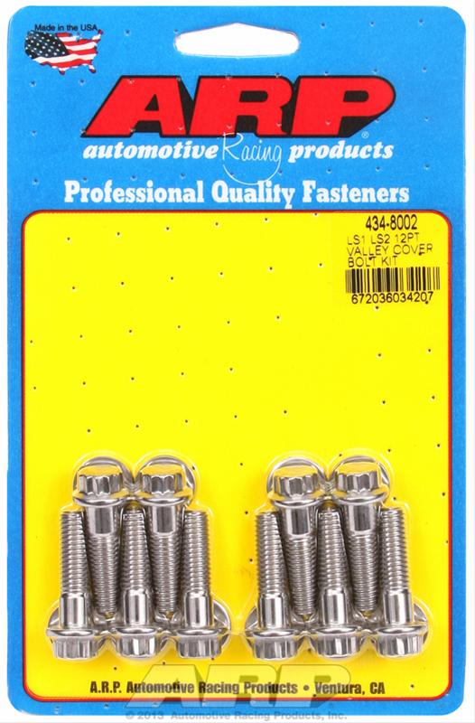 ARP 12-POINT VALLEY COVER BOLT KIT - LS - STAINLESS - 434-8002