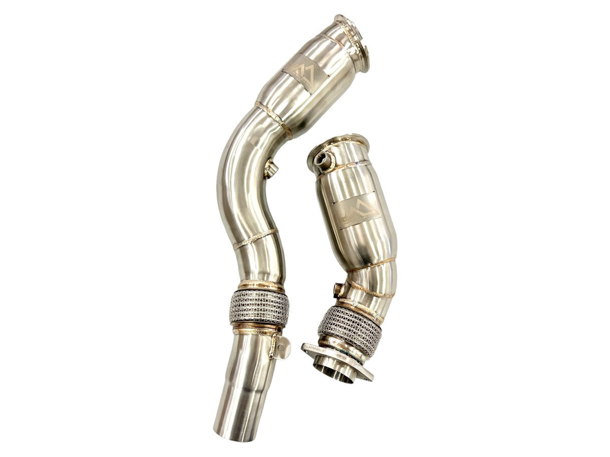 MAD BMW S55 Resonated Downpipes M2C M3 M4 W/ Flex Section Secondary image