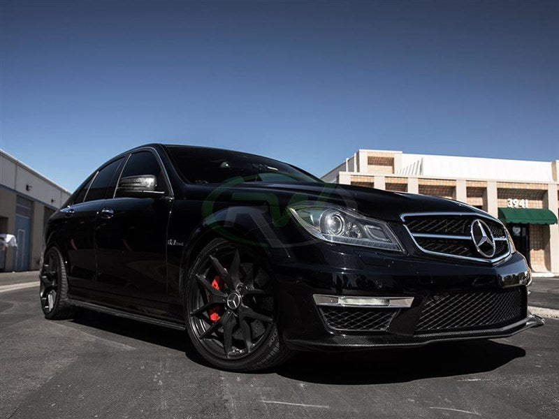 Mercedes W204 C63 Carbon Fiber Side Skirt Extensions Secondary image