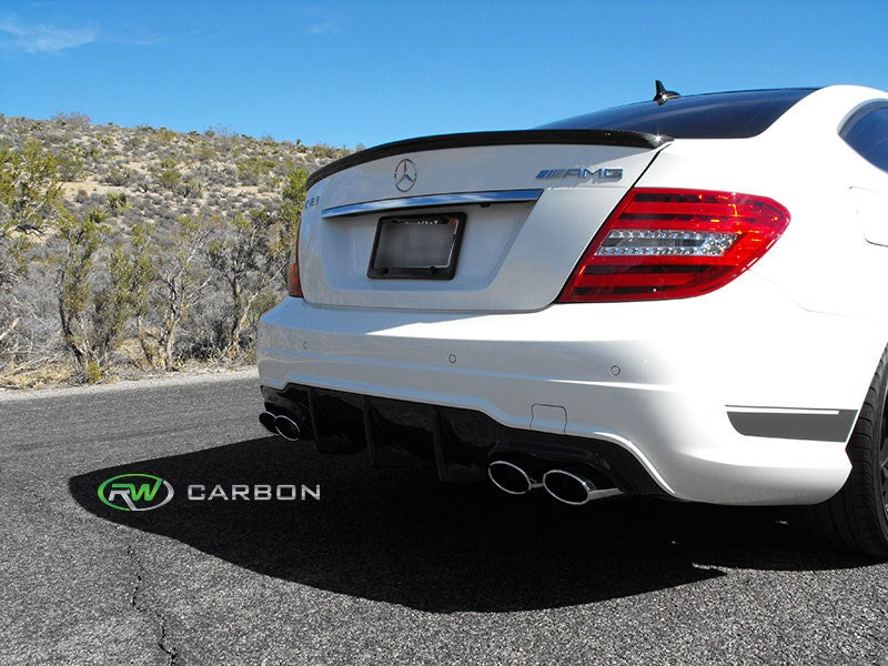 Mercedes W204 Coupe AMG Style CF Trunk Spoiler Secondary image
